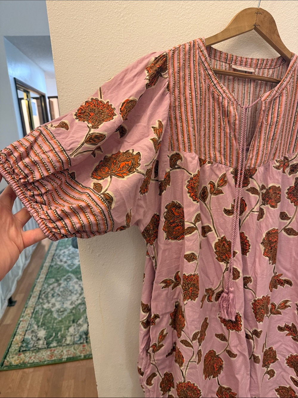 Knox Rose Lavender and Orange Floral Dress - Picture 4 of 6